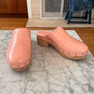 Freda Salvador Croc Embossed Clogs